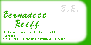 bernadett reiff business card